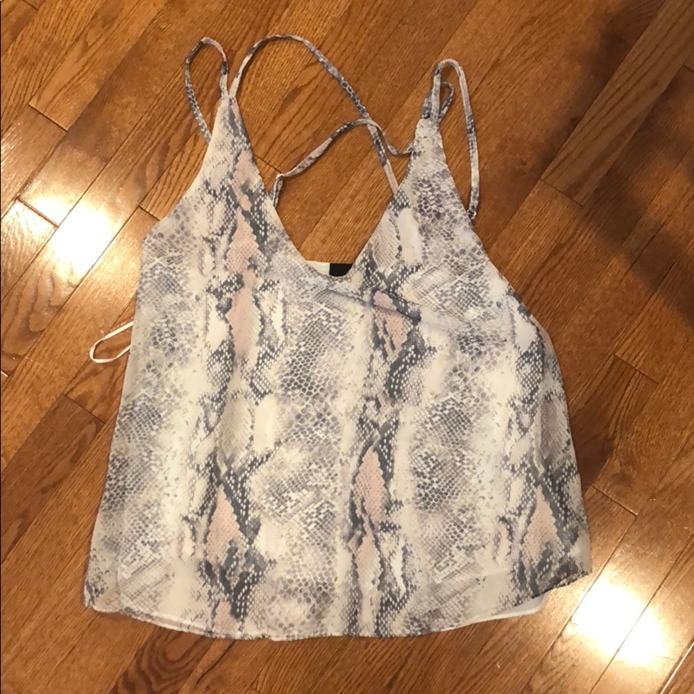 Vici snakeskin print tank top